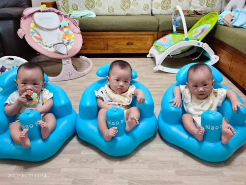高龄拚试管1个胚胎变同卵3胞胎(图) 高龄拚试管1个胚胎变同卵3胞胎(图)